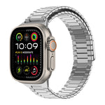สายรัดนาฬิกา Bamboo Magnetic Stainless Steel Metal สำหรับ Apple Watch SE 2023 44mm, สำหรับ Apple Watch SE 2023 40mm, สำหรับ Apple Watch Ultra 2 49mm, สำหรับ Apple Watch Series 9 45mm, สำหรับ Apple Watch Series 9 41mm, สำหรับ Apple Watch Ultra 49mm