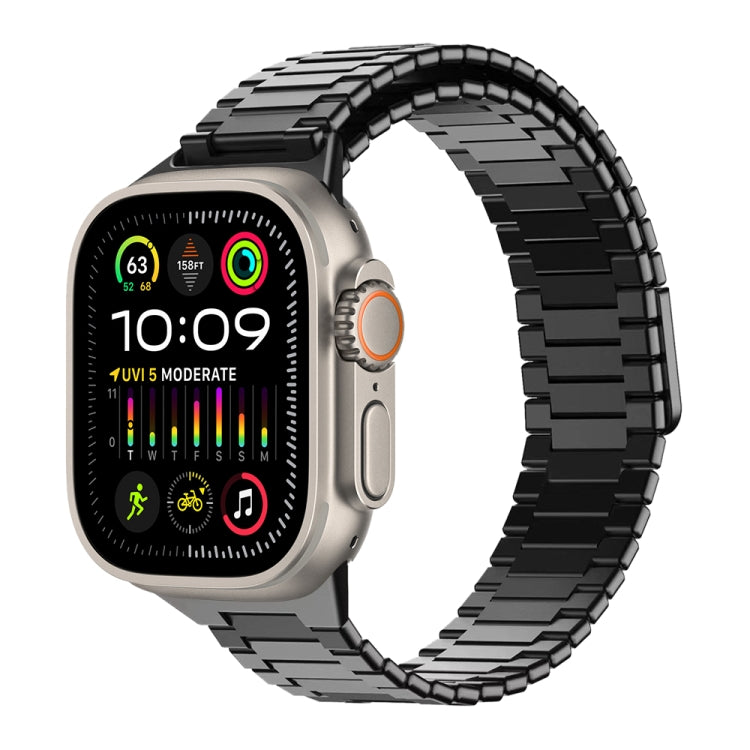 สายรัดนาฬิกา Bamboo Magnetic Stainless Steel Metal สำหรับ Apple Watch SE 2023 44mm, สำหรับ Apple Watch SE 2023 40mm, สำหรับ Apple Watch Ultra 2 49mm, สำหรับ Apple Watch Series 9 45mm, สำหรับ Apple Watch Series 9 41mm, สำหรับ Apple Watch Ultra 49mm