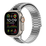 สายรัดนาฬิกา Bamboo Magnetic Stainless Steel Metal สำหรับ Apple Watch SE 2023 44mm, สำหรับ Apple Watch SE 2023 40mm, สำหรับ Apple Watch Ultra 2 49mm, สำหรับ Apple Watch Series 9 45mm, สำหรับ Apple Watch Series 9 41mm, สำหรับ Apple Watch Ultra 49mm
