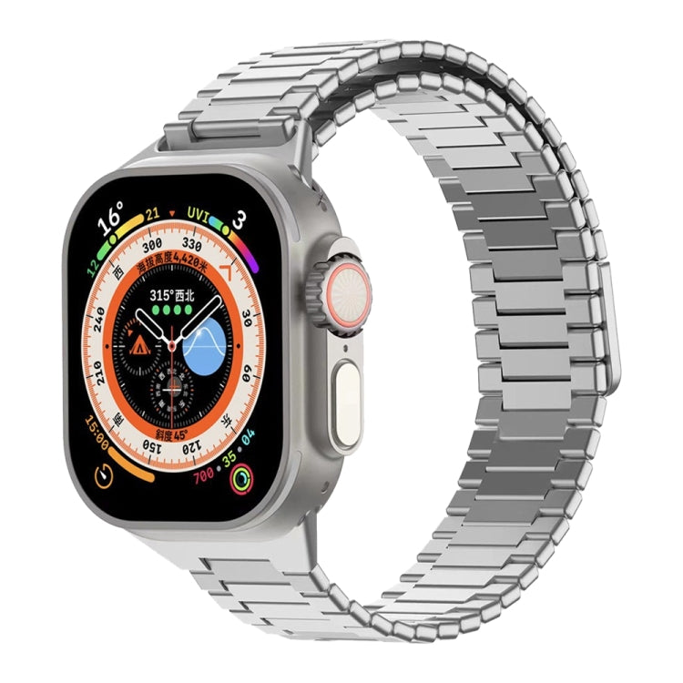 สายรัดนาฬิกา Bamboo Magnetic Stainless Steel Metal สำหรับ Apple Watch SE 2023 44mm, สำหรับ Apple Watch SE 2023 40mm, สำหรับ Apple Watch Ultra 2 49mm, สำหรับ Apple Watch Series 9 45mm, สำหรับ Apple Watch Series 9 41mm, สำหรับ Apple Watch Ultra 49mm