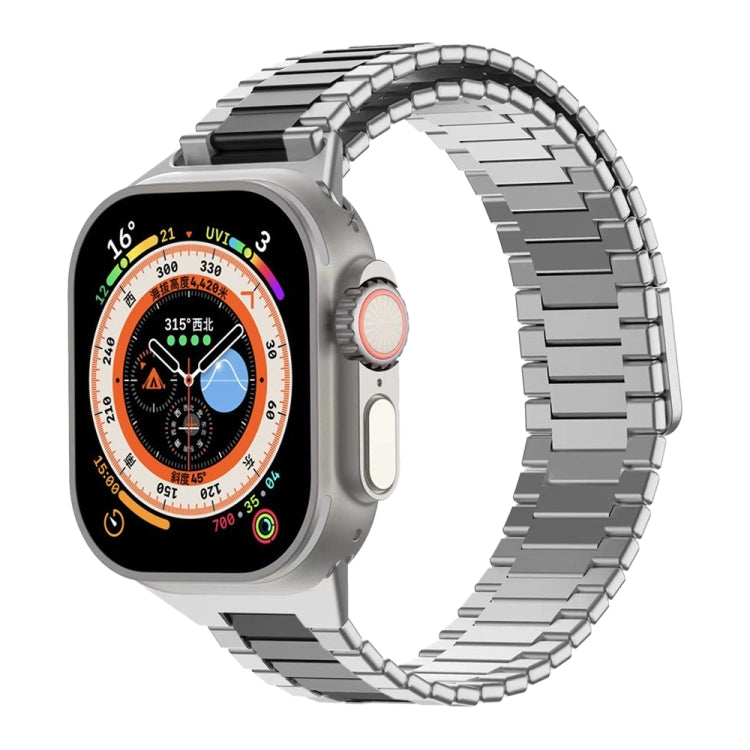 สายรัดนาฬิกา Bamboo Magnetic Stainless Steel Metal สำหรับ Apple Watch SE 2023 44mm, สำหรับ Apple Watch SE 2023 40mm, สำหรับ Apple Watch Ultra 2 49mm, สำหรับ Apple Watch Series 9 45mm, สำหรับ Apple Watch Series 9 41mm, สำหรับ Apple Watch Ultra 49mm