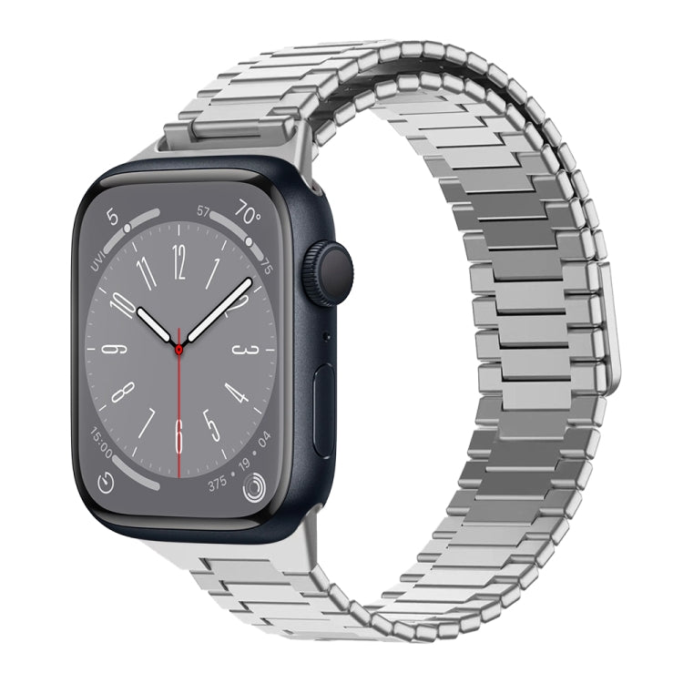 สายรัดนาฬิกา Bamboo Magnetic Stainless Steel Metal สำหรับ Apple Watch Series 8 41mm, สำหรับ Apple Watch Series 8 45mm, สำหรับ Apple Watch SE 2022 40mm, สำหรับ Apple Watch SE 2022 44mm, สำหรับ Apple Watch Series 7 41mm, สำหรับ Apple Watch Series 7 45mm