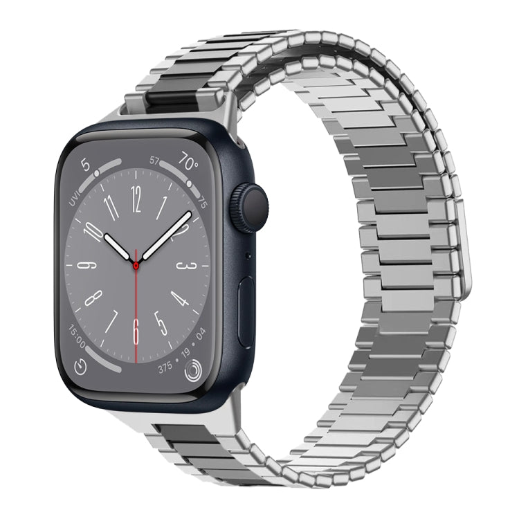 สายรัดนาฬิกา Bamboo Magnetic Stainless Steel Metal สำหรับ Apple Watch Series 8 41mm, สำหรับ Apple Watch Series 8 45mm, สำหรับ Apple Watch SE 2022 40mm, สำหรับ Apple Watch SE 2022 44mm, สำหรับ Apple Watch Series 7 41mm, สำหรับ Apple Watch Series 7 45mm