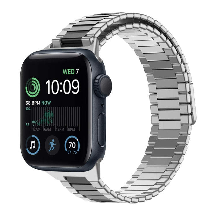 สายรัดนาฬิกา Bamboo Magnetic Stainless Steel Metal สำหรับ Apple Watch Series 8 41mm, สำหรับ Apple Watch Series 8 45mm, สำหรับ Apple Watch SE 2022 40mm, สำหรับ Apple Watch SE 2022 44mm, สำหรับ Apple Watch Series 7 41mm, สำหรับ Apple Watch Series 7 45mm