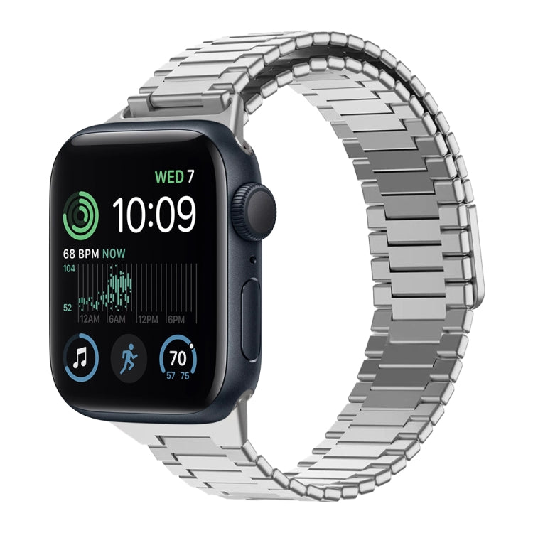 สายรัดนาฬิกา Bamboo Magnetic Stainless Steel Metal สำหรับ Apple Watch Series 8 41mm, สำหรับ Apple Watch Series 8 45mm, สำหรับ Apple Watch SE 2022 40mm, สำหรับ Apple Watch SE 2022 44mm, สำหรับ Apple Watch Series 7 41mm, สำหรับ Apple Watch Series 7 45mm