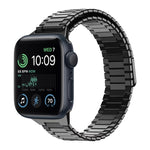 สายรัดนาฬิกา Bamboo Magnetic Stainless Steel Metal สำหรับ Apple Watch Series 8 41mm, สำหรับ Apple Watch Series 8 45mm, สำหรับ Apple Watch SE 2022 40mm, สำหรับ Apple Watch SE 2022 44mm, สำหรับ Apple Watch Series 7 41mm, สำหรับ Apple Watch Series 7 45mm