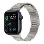 สายรัดนาฬิกา Bamboo Magnetic Stainless Steel Metal สำหรับ Apple Watch Series 8 41mm, สำหรับ Apple Watch Series 8 45mm, สำหรับ Apple Watch SE 2022 40mm, สำหรับ Apple Watch SE 2022 44mm, สำหรับ Apple Watch Series 7 41mm, สำหรับ Apple Watch Series 7 45mm