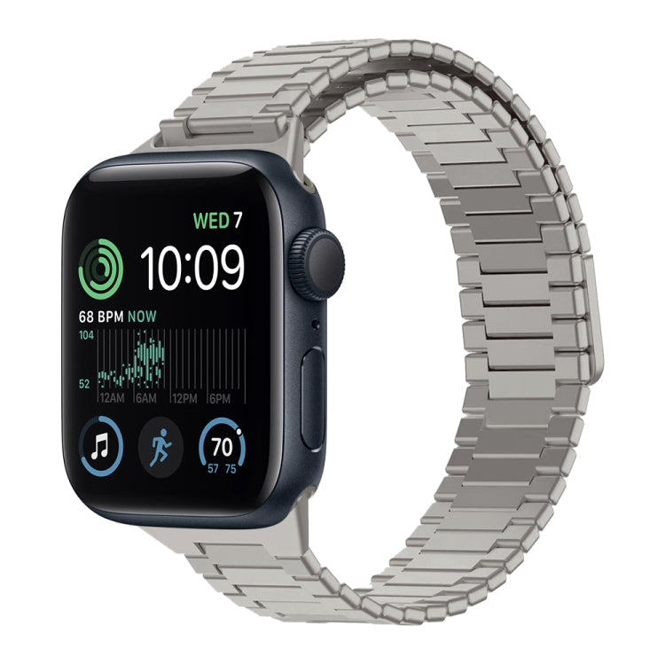 สายรัดนาฬิกา Bamboo Magnetic Stainless Steel Metal สำหรับ Apple Watch Series 8 41mm, สำหรับ Apple Watch Series 8 45mm, สำหรับ Apple Watch SE 2022 40mm, สำหรับ Apple Watch SE 2022 44mm, สำหรับ Apple Watch Series 7 41mm, สำหรับ Apple Watch Series 7 45mm