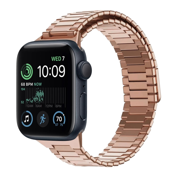 สายรัดนาฬิกา Bamboo Magnetic Stainless Steel Metal สำหรับ Apple Watch Series 8 41mm, สำหรับ Apple Watch Series 8 45mm, สำหรับ Apple Watch SE 2022 40mm, สำหรับ Apple Watch SE 2022 44mm, สำหรับ Apple Watch Series 7 41mm, สำหรับ Apple Watch Series 7 45mm