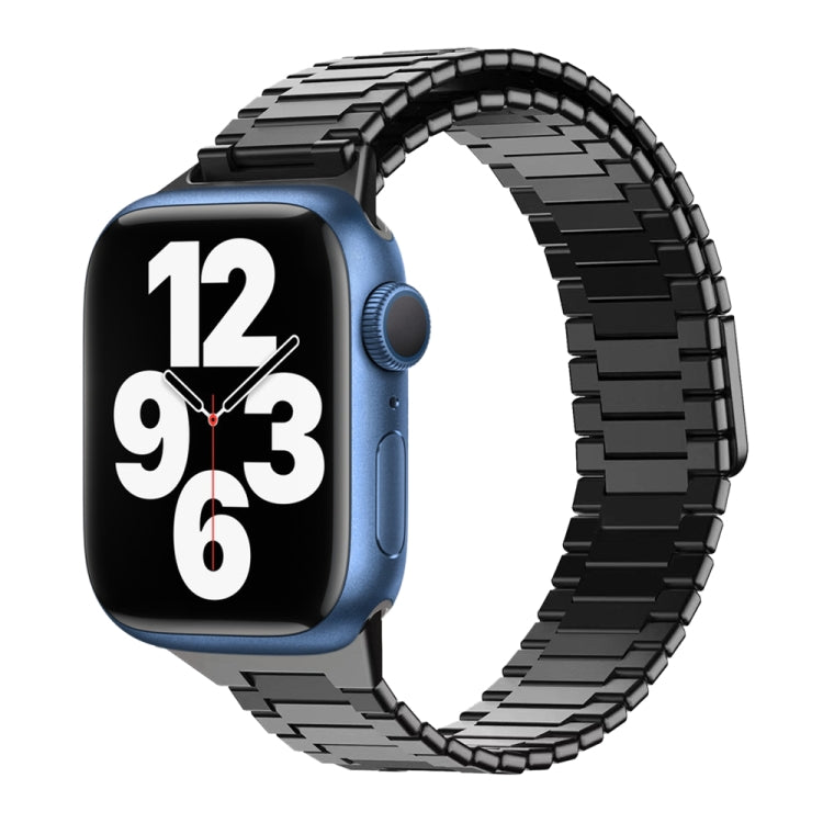 สายรัดนาฬิกา Bamboo Magnetic Stainless Steel Metal สำหรับ Apple Watch Series 8 41mm, สำหรับ Apple Watch Series 8 45mm, สำหรับ Apple Watch SE 2022 40mm, สำหรับ Apple Watch SE 2022 44mm, สำหรับ Apple Watch Series 7 41mm, สำหรับ Apple Watch Series 7 45mm