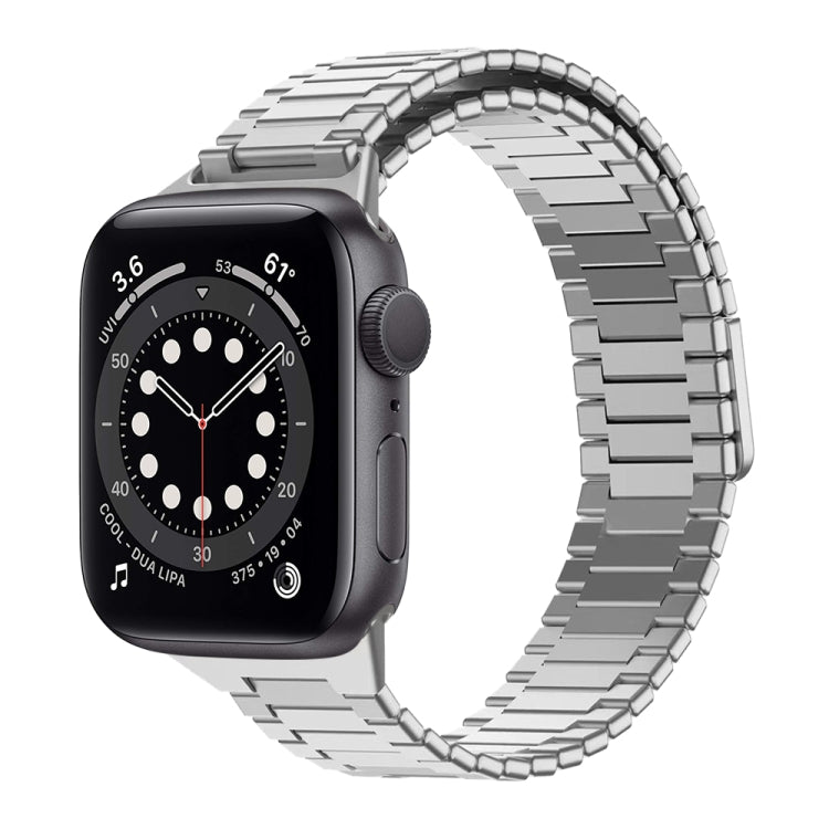 สายรัดนาฬิกา Bamboo Magnetic Stainless Steel Metal สำหรับ Apple Watch Series 6 40mm, สำหรับ Apple Watch Series 6 44mm, สำหรับ Apple Watch Series 5 44mm, สำหรับ Apple Watch Series 5 40mm, สำหรับ Apple Watch Series 4 44mm, สำหรับ Apple Watch Series 4 40mm