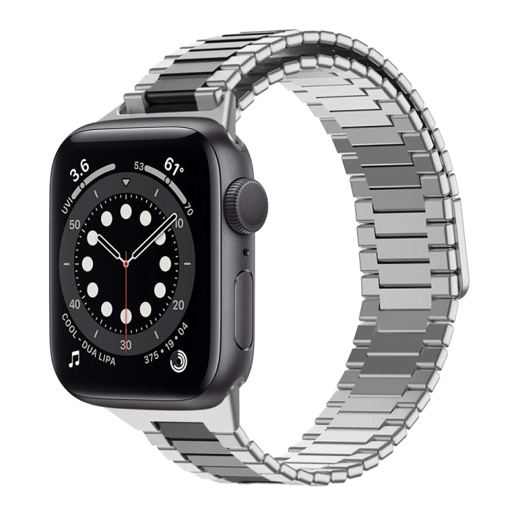 สายรัดนาฬิกา Bamboo Magnetic Stainless Steel Metal สำหรับ Apple Watch Series 6 40mm, สำหรับ Apple Watch Series 6 44mm, สำหรับ Apple Watch Series 5 44mm, สำหรับ Apple Watch Series 5 40mm, สำหรับ Apple Watch Series 4 44mm, สำหรับ Apple Watch Series 4 40mm