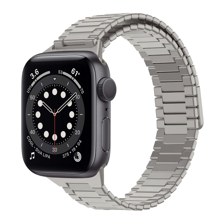 สายรัดนาฬิกา Bamboo Magnetic Stainless Steel Metal สำหรับ Apple Watch Series 6 40mm, สำหรับ Apple Watch Series 6 44mm, สำหรับ Apple Watch Series 5 44mm, สำหรับ Apple Watch Series 5 40mm, สำหรับ Apple Watch Series 4 44mm, สำหรับ Apple Watch Series 4 40mm