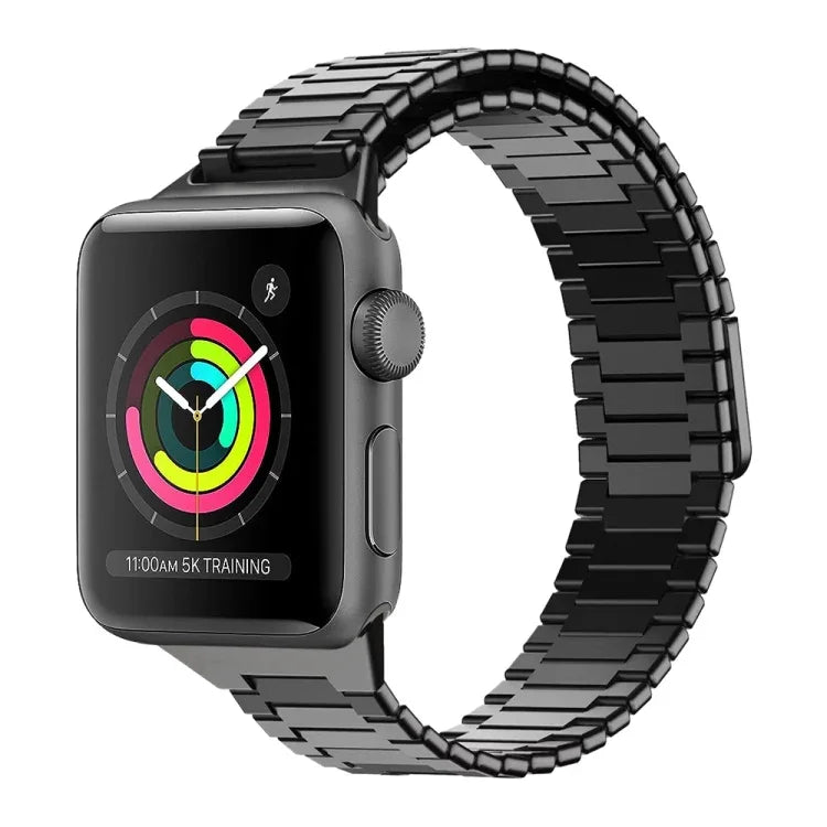 สายรัดนาฬิกาโลหะสเตนเลสสตีลแม่เหล็กลายไม้ไผ่ สำหรับ Apple Watch Series 3 38 มม., สำหรับ Apple Watch Series 3 42 มม.
