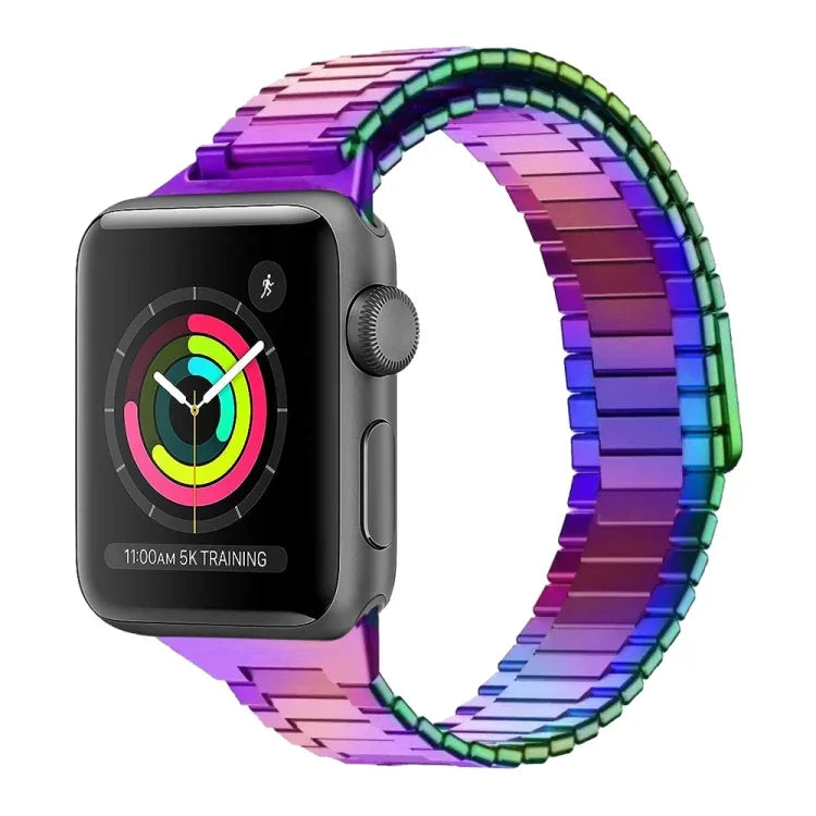 สายรัดนาฬิกาโลหะสเตนเลสสตีลแม่เหล็กลายไม้ไผ่ สำหรับ Apple Watch Series 3 38 มม., สำหรับ Apple Watch Series 3 42 มม.