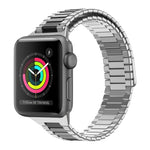 สายรัดนาฬิกาโลหะสเตนเลสสตีลแม่เหล็กลายไม้ไผ่ สำหรับ Apple Watch Series 3 38 มม., สำหรับ Apple Watch Series 3 42 มม.