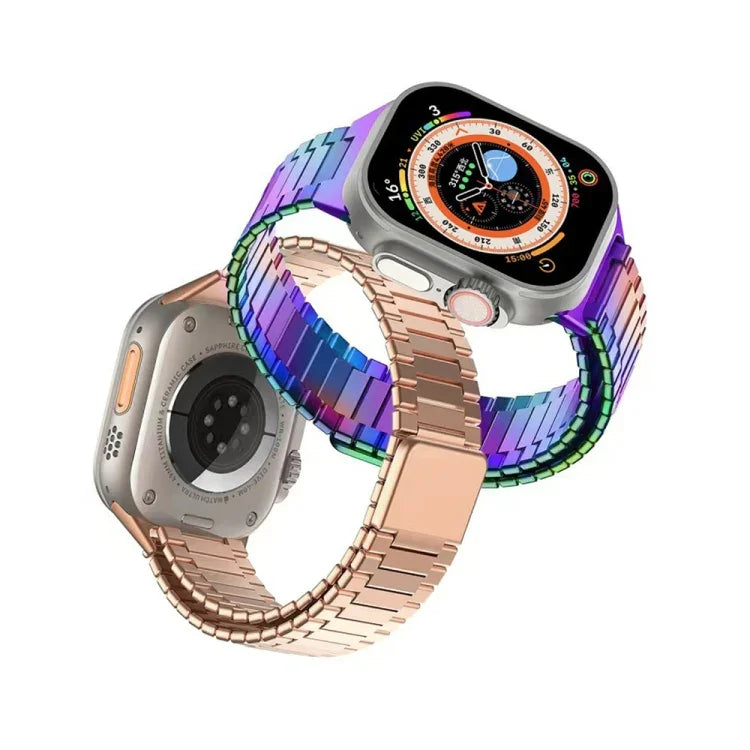 สายรัดนาฬิกาโลหะสเตนเลสสตีลแม่เหล็กลายไม้ไผ่ สำหรับ Apple Watch Series 3 38 มม., สำหรับ Apple Watch Series 3 42 มม.