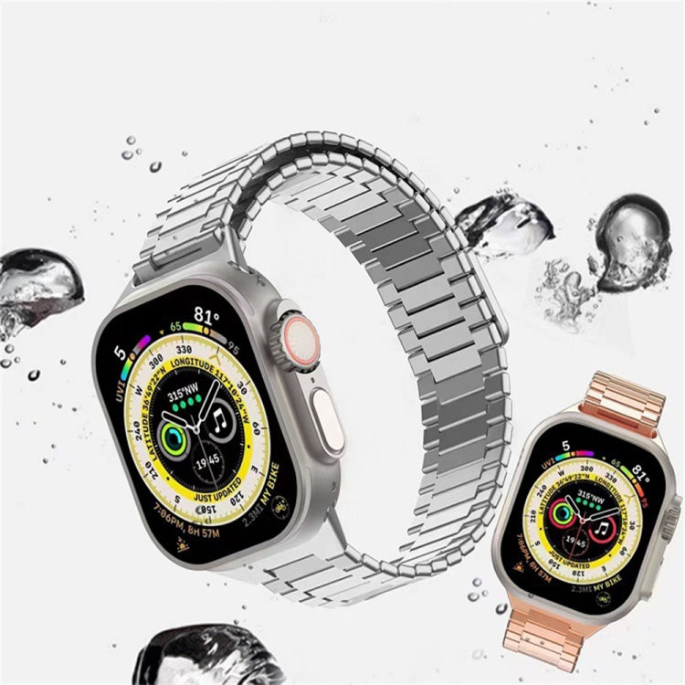 สายรัดนาฬิกา Bamboo Magnetic Stainless Steel Metal สำหรับ Apple Watch SE 2023 44mm, สำหรับ Apple Watch SE 2023 40mm, สำหรับ Apple Watch Ultra 2 49mm, สำหรับ Apple Watch Series 9 45mm, สำหรับ Apple Watch Series 9 41mm, สำหรับ Apple Watch Ultra 49mm