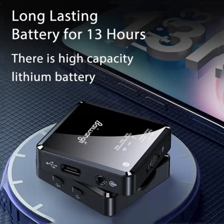 ไมโครโฟนไร้สายลดเสียงรบกวน Lavalier SX39 สำหรับ iPhone พร้อมเครื่องส่งสัญญาณคู่และเครื่องรับ, สำหรับ iPhone