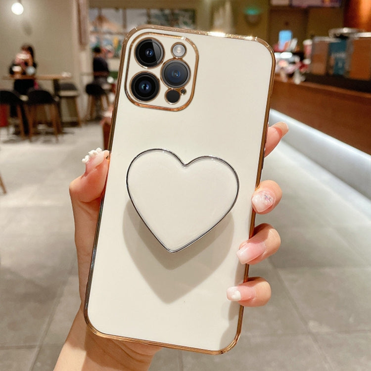 เคสโทรศัพท์ TPU พร้อมที่จับรูปหัวใจชุบอิเล็กโทรพลาติง สำหรับ iPhone 14 Pro Max, สำหรับ iPhone SE 2022 / 2020 / 7 / 8, สำหรับ iPhone 13 Pro Max, สำหรับ iPhone 13 Pro, สำหรับ iPhone 13, สำหรับ iPhone 13 mini, สำหรับ iPhone 12, สำหรับ iPhone 12 Pro Max