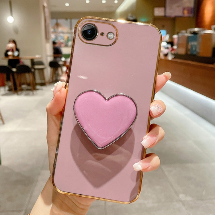 เคสโทรศัพท์ TPU พร้อมที่จับรูปหัวใจชุบอิเล็กโทรพลาติง สำหรับ iPhone 14 Pro Max, สำหรับ iPhone SE 2022 / 2020 / 7 / 8, สำหรับ iPhone 13 Pro Max, สำหรับ iPhone 13 Pro, สำหรับ iPhone 13, สำหรับ iPhone 13 mini, สำหรับ iPhone 12, สำหรับ iPhone 12 Pro Max