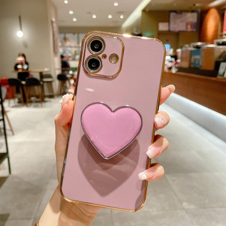 เคสโทรศัพท์ TPU พร้อมที่จับรูปหัวใจชุบอิเล็กโทรพลาติง สำหรับ iPhone 17e / 16e, สำหรับ iPhone 17 Pro Max, สำหรับ iPhone 17 Pro, สำหรับ iPhone 17, สำหรับ iPhone Air, สำหรับ iPhone 16 Pro Max, สำหรับ iPhone 16 Pro, สำหรับ iPhone 16 Plus