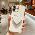 เคสโทรศัพท์ TPU พร้อมที่จับรูปหัวใจชุบอิเล็กโทรพลาติง สำหรับ iPhone 17e / 16e, สำหรับ iPhone 17 Pro Max, สำหรับ iPhone 17 Pro, สำหรับ iPhone 17, สำหรับ iPhone Air, สำหรับ iPhone 16 Pro Max, สำหรับ iPhone 16 Pro, สำหรับ iPhone 16 Plus