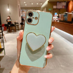 เคสโทรศัพท์ TPU พร้อมที่จับรูปหัวใจชุบอิเล็กโทรพลาติง สำหรับ iPhone 17e / 16e, สำหรับ iPhone 17 Pro Max, สำหรับ iPhone 17 Pro, สำหรับ iPhone 17, สำหรับ iPhone Air, สำหรับ iPhone 16 Pro Max, สำหรับ iPhone 16 Pro, สำหรับ iPhone 16 Plus