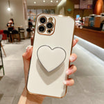 เคสโทรศัพท์ TPU พร้อมที่จับรูปหัวใจชุบอิเล็กโทรพลาติง สำหรับ iPhone 17e / 16e, สำหรับ iPhone 17 Pro Max, สำหรับ iPhone 17 Pro, สำหรับ iPhone 17, สำหรับ iPhone Air, สำหรับ iPhone 16 Pro Max, สำหรับ iPhone 16 Pro, สำหรับ iPhone 16 Plus