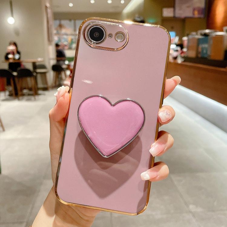 เคสโทรศัพท์ TPU พร้อมที่จับรูปหัวใจชุบอิเล็กโทรพลาติง สำหรับ iPhone 17e / 16e, สำหรับ iPhone 17 Pro Max, สำหรับ iPhone 17 Pro, สำหรับ iPhone 17, สำหรับ iPhone Air, สำหรับ iPhone 16 Pro Max, สำหรับ iPhone 16 Pro, สำหรับ iPhone 16 Plus