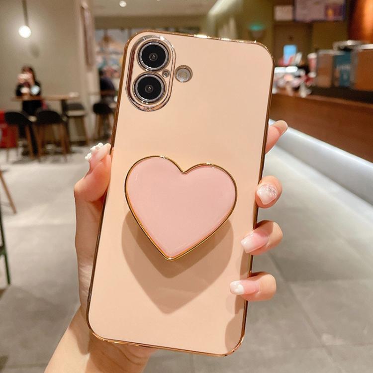 เคสโทรศัพท์ TPU พร้อมที่จับรูปหัวใจชุบอิเล็กโทรพลาติง สำหรับ iPhone 17e / 16e, สำหรับ iPhone 17 Pro Max, สำหรับ iPhone 17 Pro, สำหรับ iPhone 17, สำหรับ iPhone Air, สำหรับ iPhone 16 Pro Max, สำหรับ iPhone 16 Pro, สำหรับ iPhone 16 Plus