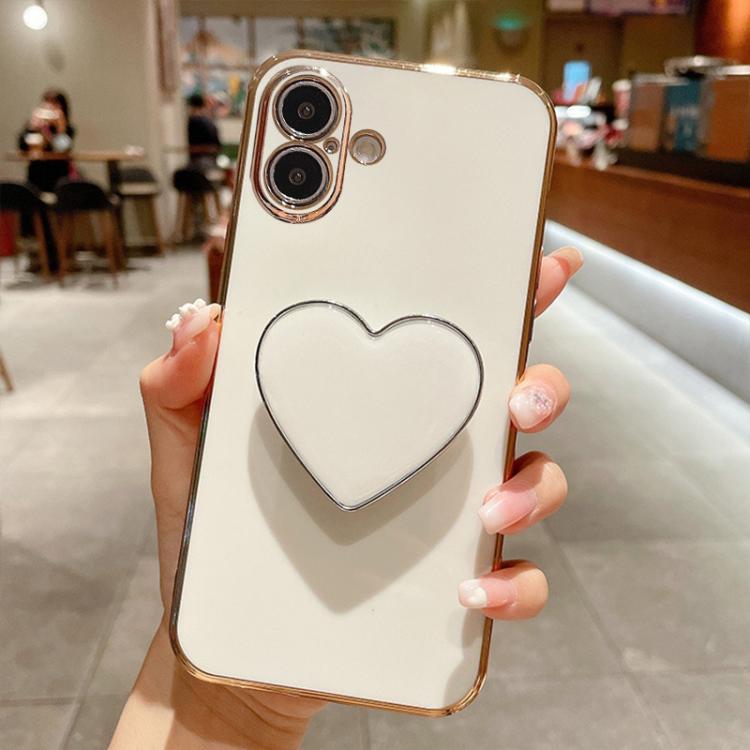 เคสโทรศัพท์ TPU พร้อมที่จับรูปหัวใจชุบอิเล็กโทรพลาติง สำหรับ iPhone 17e / 16e, สำหรับ iPhone 17 Pro Max, สำหรับ iPhone 17 Pro, สำหรับ iPhone 17, สำหรับ iPhone Air, สำหรับ iPhone 16 Pro Max, สำหรับ iPhone 16 Pro, สำหรับ iPhone 16 Plus