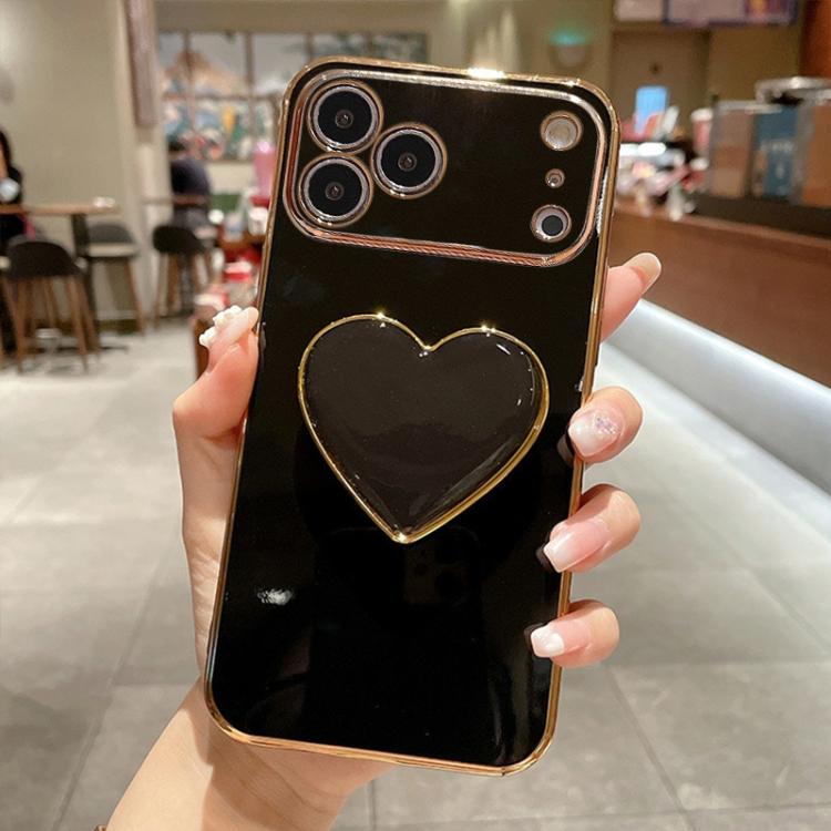 เคสโทรศัพท์ TPU พร้อมที่จับรูปหัวใจชุบอิเล็กโทรพลาติง สำหรับ iPhone 17e / 16e, สำหรับ iPhone 17 Pro Max, สำหรับ iPhone 17 Pro, สำหรับ iPhone 17, สำหรับ iPhone Air, สำหรับ iPhone 16 Pro Max, สำหรับ iPhone 16 Pro, สำหรับ iPhone 16 Plus