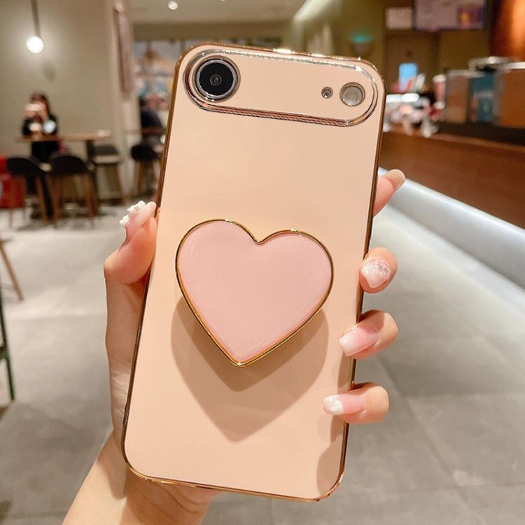 เคสโทรศัพท์ TPU พร้อมที่จับรูปหัวใจชุบอิเล็กโทรพลาติง สำหรับ iPhone 17e / 16e, สำหรับ iPhone 17 Pro Max, สำหรับ iPhone 17 Pro, สำหรับ iPhone 17, สำหรับ iPhone Air, สำหรับ iPhone 16 Pro Max, สำหรับ iPhone 16 Pro, สำหรับ iPhone 16 Plus