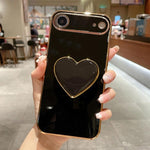 เคสโทรศัพท์ TPU พร้อมที่จับรูปหัวใจชุบอิเล็กโทรพลาติง สำหรับ iPhone 17e / 16e, สำหรับ iPhone 17 Pro Max, สำหรับ iPhone 17 Pro, สำหรับ iPhone 17, สำหรับ iPhone Air, สำหรับ iPhone 16 Pro Max, สำหรับ iPhone 16 Pro, สำหรับ iPhone 16 Plus