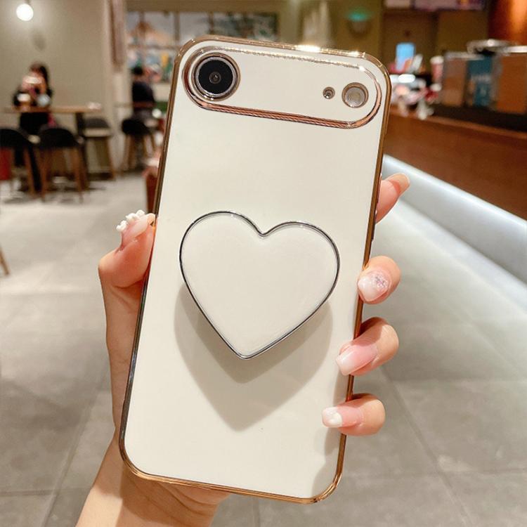 เคสโทรศัพท์ TPU พร้อมที่จับรูปหัวใจชุบอิเล็กโทรพลาติง สำหรับ iPhone 17e / 16e, สำหรับ iPhone 17 Pro Max, สำหรับ iPhone 17 Pro, สำหรับ iPhone 17, สำหรับ iPhone Air, สำหรับ iPhone 16 Pro Max, สำหรับ iPhone 16 Pro, สำหรับ iPhone 16 Plus