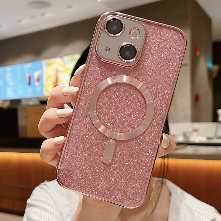 เคสโทรศัพท์ TPU เคลือบไฟฟ้ากลิตเตอร์ MagSafe สำหรับ iPhone 16 Pro, สำหรับ iPhone 16 Plus, สำหรับ iPhone 16, สำหรับ iPhone 15 Pro Max, สำหรับ iPhone 15 Pro, สำหรับ iPhone 15 Plus