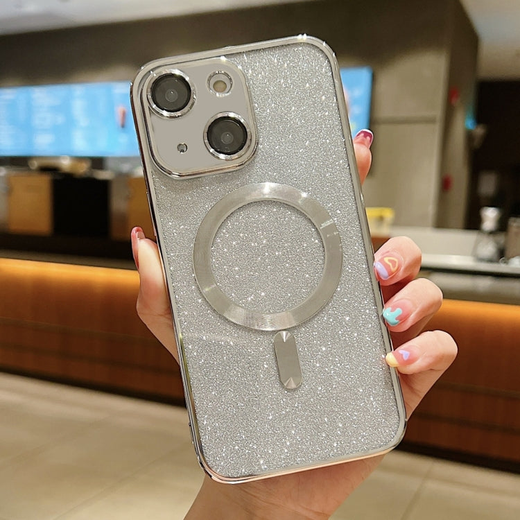 เคสโทรศัพท์ TPU เคลือบไฟฟ้ากลิตเตอร์ MagSafe สำหรับ iPhone 16 Pro, สำหรับ iPhone 16 Plus, สำหรับ iPhone 16, สำหรับ iPhone 15 Pro Max, สำหรับ iPhone 15 Pro, สำหรับ iPhone 15 Plus