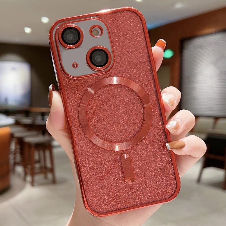 เคสโทรศัพท์ TPU เคลือบไฟฟ้ากลิตเตอร์ MagSafe สำหรับ iPhone 16 Pro, สำหรับ iPhone 16 Plus, สำหรับ iPhone 16, สำหรับ iPhone 15 Pro Max, สำหรับ iPhone 15 Pro, สำหรับ iPhone 15 Plus