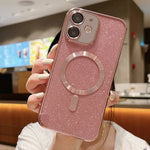 เคสโทรศัพท์ TPU เคลือบไฟฟ้ากลิตเตอร์ MagSafe สำหรับ iPhone 11 Pro Max, สำหรับ iPhone 11, สำหรับ iPhone 11 Pro, สำหรับ iPhone X / XS, สำหรับ iPhone XR, สำหรับ iPhone XS Max