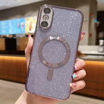 เคสโทรศัพท์ TPU เคลือบไฟฟ้ากลิตเตอร์ MagSafe สำหรับ iPhone 11 Pro Max, สำหรับ iPhone 11, สำหรับ iPhone 11 Pro, สำหรับ iPhone X / XS, สำหรับ iPhone XR, สำหรับ iPhone XS Max