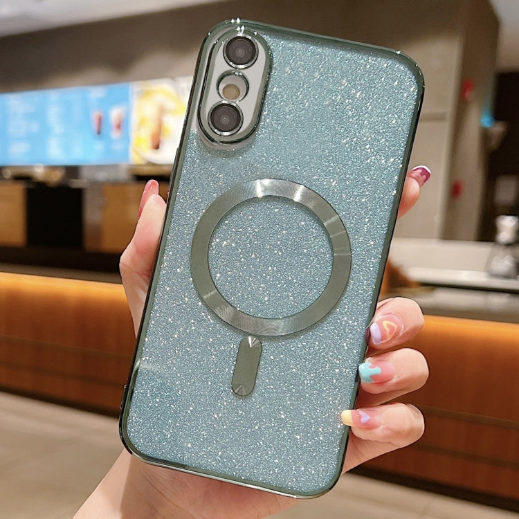 เคสโทรศัพท์ TPU เคลือบไฟฟ้ากลิตเตอร์ MagSafe สำหรับ iPhone 11 Pro Max, สำหรับ iPhone 11, สำหรับ iPhone 11 Pro, สำหรับ iPhone X / XS, สำหรับ iPhone XR, สำหรับ iPhone XS Max
