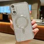 เคสโทรศัพท์ TPU เคลือบไฟฟ้ากลิตเตอร์ MagSafe สำหรับ iPhone 11 Pro Max, สำหรับ iPhone 11, สำหรับ iPhone 11 Pro, สำหรับ iPhone X / XS, สำหรับ iPhone XR, สำหรับ iPhone XS Max