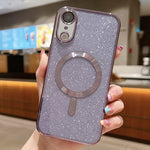 เคสโทรศัพท์ TPU เคลือบไฟฟ้ากลิตเตอร์ MagSafe สำหรับ iPhone 11 Pro Max, สำหรับ iPhone 11, สำหรับ iPhone 11 Pro, สำหรับ iPhone X / XS, สำหรับ iPhone XR, สำหรับ iPhone XS Max