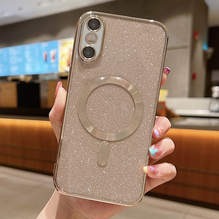 เคสโทรศัพท์ TPU เคลือบไฟฟ้ากลิตเตอร์ MagSafe สำหรับ iPhone 11 Pro Max, สำหรับ iPhone 11, สำหรับ iPhone 11 Pro, สำหรับ iPhone X / XS, สำหรับ iPhone XR, สำหรับ iPhone XS Max