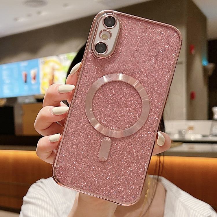 เคสโทรศัพท์ TPU เคลือบไฟฟ้ากลิตเตอร์ MagSafe สำหรับ iPhone 11 Pro Max, สำหรับ iPhone 11, สำหรับ iPhone 11 Pro, สำหรับ iPhone X / XS, สำหรับ iPhone XR, สำหรับ iPhone XS Max