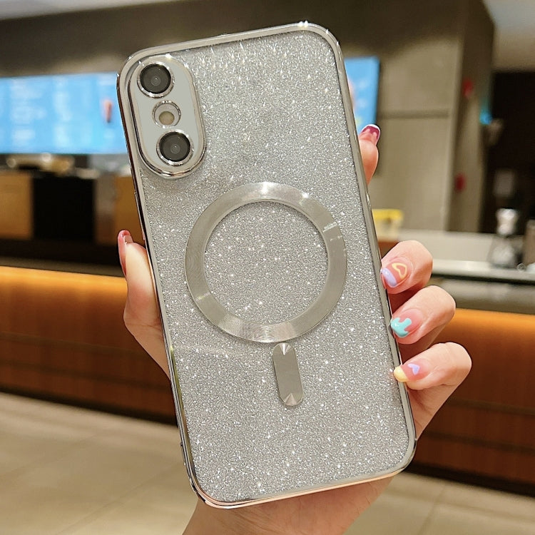 เคสโทรศัพท์ TPU เคลือบไฟฟ้ากลิตเตอร์ MagSafe สำหรับ iPhone 11 Pro Max, สำหรับ iPhone 11, สำหรับ iPhone 11 Pro, สำหรับ iPhone X / XS, สำหรับ iPhone XR, สำหรับ iPhone XS Max