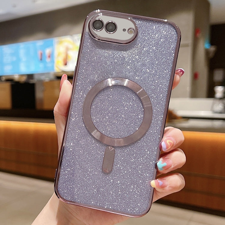 เคสโทรศัพท์ TPU เคลือบไฟฟ้ากลิตเตอร์ MagSafe สำหรับ iPhone 7 Plus / 8 Plus
