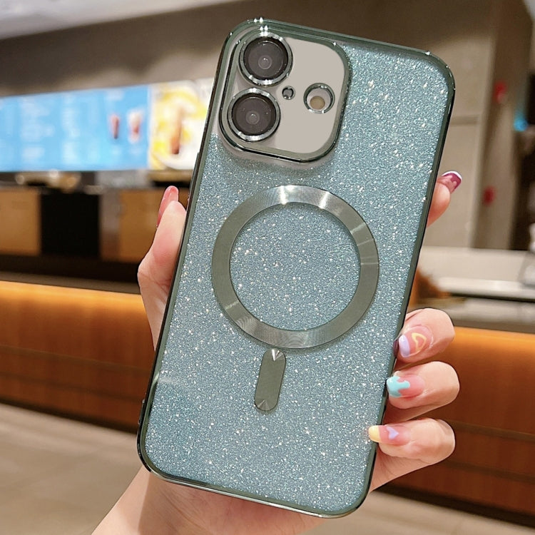 เคสโทรศัพท์ TPU เคลือบไฟฟ้ากลิตเตอร์ MagSafe สำหรับ iPhone 16 Pro, สำหรับ iPhone 16 Plus, สำหรับ iPhone 16, สำหรับ iPhone 15 Pro Max, สำหรับ iPhone 15 Pro, สำหรับ iPhone 15 Plus