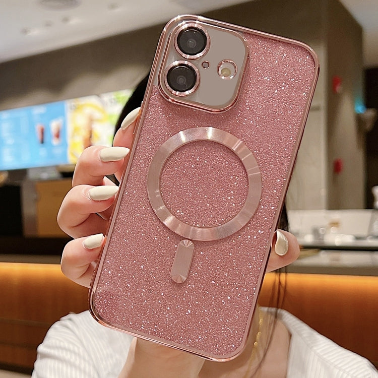 เคสโทรศัพท์ TPU เคลือบไฟฟ้ากลิตเตอร์ MagSafe สำหรับ iPhone 16 Pro, สำหรับ iPhone 16 Plus, สำหรับ iPhone 16, สำหรับ iPhone 15 Pro Max, สำหรับ iPhone 15 Pro, สำหรับ iPhone 15 Plus